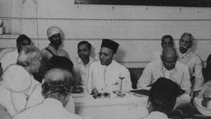 Savarkar was the first political leader to set Independence as India’s goal in 1900, which was accepted much later by the Congress in its Lahore session in 1929(HT Archive / Lalit Gopal)