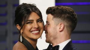 Priyanka Chopra and Nick Jonas at the Vanity Fair party post the 91st Academy Awards.(REUTERS) Priyanka Chopra and Nick Jonas at the Vanity Fair party post the 91st Academy Awards.(REUTERS)
