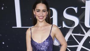 Emilia Clarke attends the premiere of Last Christmas at AMC Lincoln Square on Tuesday.(Charles Sykes/Invision/AP) Emilia Clarke attends the premiere of Last Christmas at AMC Lincoln Square on Tuesday.(Charles Sykes/Invision/AP)