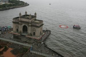 The Gateway of India was among the five areas marked by the study as likely to be inundated by 2050.(HT) The Gateway of India was among the five areas marked by the study as likely to be inundated by 2050.(HT)