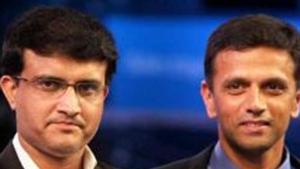 Sourav Ganguly and Rahul Dravid(PTI) Sourav Ganguly and Rahul Dravid(PTI)