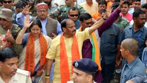 Chief minister Raghubar Das took out a Chief minister Raghubar Das took out a