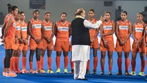 Indian Women's Hockey team players during their training session on the eve of FIH Hockey Olympic Qualifiers 2019 match against USA, at Kalinga Stadium in Bhubaneswar, Odisha, Thursday, Oct. 31,2019.(PTI) Indian Women's Hockey team players during their training session on the eve of FIH Hockey Olympic Qualifiers 2019 match against USA, at Kalinga Stadium in Bhubaneswar, Odisha, Thursday, Oct. 31,2019.(PTI)