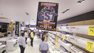 The Goods and Services Tax (GST) collection in October declined to Rs 95,380 crore, as against Rs 1,00,710 crore in the same month a year ago(AP) The Goods and Services Tax (GST) collection in October declined to Rs 95,380 crore, as against Rs 1,00,710 crore in the same month a year ago(AP)