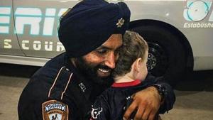 He was the first Sikh in Texas to receive a policy accommodation to practice his religion while serving as a police officer.(PTI photo) He was the first Sikh in Texas to receive a policy accommodation to practice his religion while serving as a police officer.(PTI photo)
