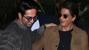 Ayushmann Khurrana plays an SRK fan in his upcoming film, Bala. Ayushmann Khurrana plays an SRK fan in his upcoming film, Bala.