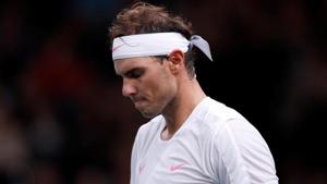 Spain's Rafael Nadal during his round of 16 match against Switzerland's Stan Wawrinka.(REUTERS) Spain's Rafael Nadal during his round of 16 match against Switzerland's Stan Wawrinka.(REUTERS)