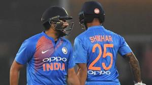 File image of India cricketers Rohit Sharma and Shikhar Dhawan.(Getty Images) File image of India cricketers Rohit Sharma and Shikhar Dhawan.(Getty Images)