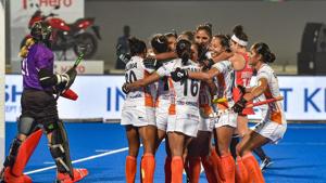 India women’s hockey team(PTI) India women’s hockey team(PTI)