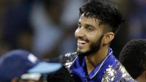 Mayank Markande celebrates after taking a wicket.(AP) Mayank Markande celebrates after taking a wicket.(AP)