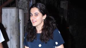 Taapsee Pannu seen in Mumbai on Oct 31.(IANS) Taapsee Pannu seen in Mumbai on Oct 31.(IANS)