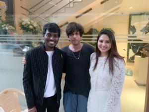 Atlee with his wife at Shah Rukh Khan’s birthday. Atlee with his wife at Shah Rukh Khan’s birthday.