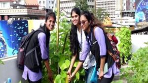 Students participate in terrace gardening at Milagres College.(ANI) Students participate in terrace gardening at Milagres College.(ANI)