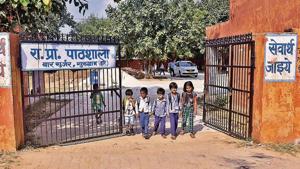 At present, there are 57 registered students in the Government Primary School, Bar Gujjar, Gurugram, of whom the majority, 38, are girls.(Yogesh Kumar / HT Photo) At present, there are 57 registered students in the Government Primary School, Bar Gujjar, Gurugram, of whom the majority, 38, are girls.(Yogesh Kumar / HT Photo)