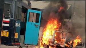Police vehicle had been set on fire, eight prison vans vandalised, and the windows of many lawyers’ chambers and cars smashed.(File Photo) Police vehicle had been set on fire, eight prison vans vandalised, and the windows of many lawyers’ chambers and cars smashed.(File Photo)