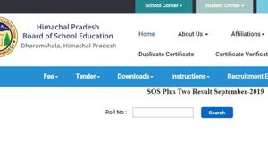 Candidates who have appeared in the HP State open school Class 12th examination can check their results by visiting its official website. (Screengrab) Candidates who have appeared in the HP State open school Class 12th examination can check their results by visiting its official website. (Screengrab)