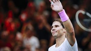 Spain's Rafael Nadal celebrates after winning against France's Jo Wilfried Tsonga.(AP) Spain's Rafael Nadal celebrates after winning against France's Jo Wilfried Tsonga.(AP)