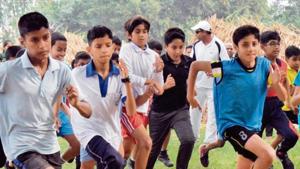 As many as 150 athletes from all ICSE schools of the region took part in four different categories.(HT Photo) As many as 150 athletes from all ICSE schools of the region took part in four different categories.(HT Photo)