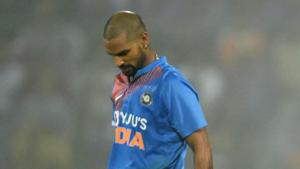 New Delhi: Indian batsman Shikhar Dhawan leaves the field after being dismissed.(PTI) New Delhi: Indian batsman Shikhar Dhawan leaves the field after being dismissed.(PTI)