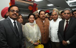 MP Preneet Kaur with medical education minister OP Soni at the inauguration of the super-specialty block at Government Rajindra Hospital in Patiala on Tuesday.(HT PHOTO) MP Preneet Kaur with medical education minister OP Soni at the inauguration of the super-specialty block at Government Rajindra Hospital in Patiala on Tuesday.(HT PHOTO)