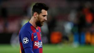 Barcelona's Lionel Messi after the match.(REUTERS) Barcelona's Lionel Messi after the match.(REUTERS)