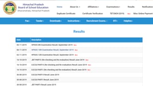 HP SOS Results out(HPBOSE) HP SOS Results out(HPBOSE)