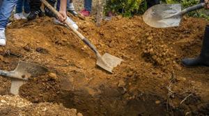 Various threads were being tied around the dug up area as labourers dug the land.(File photo for representation) Various threads were being tied around the dug up area as labourers dug the land.(File photo for representation)