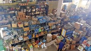 A bird’s eye view of the PMPML spare sparts store room at Swargate.(HT Photo) A bird’s eye view of the PMPML spare sparts store room at Swargate.(HT Photo)