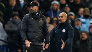 Liverpool manager Juergen Klopp looks on as Manchester City manager Pep Guardiola(Action Images via Reuters) Liverpool manager Juergen Klopp looks on as Manchester City manager Pep Guardiola(Action Images via Reuters)