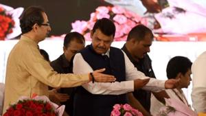 BJP and Sena have been locked in a tussle over a power-sharing pact since the results of the Assembly elections were announced on October 24.(Bachchan Kumar/HT File Photo) BJP and Sena have been locked in a tussle over a power-sharing pact since the results of the Assembly elections were announced on October 24.(Bachchan Kumar/HT File Photo)