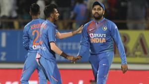 Rohit Sharma (R) during the second T20I encounter between India and Bangladesh.(AP) Rohit Sharma (R) during the second T20I encounter between India and Bangladesh.(AP)