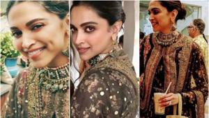 Pictures of the actress wearing a Sabyasachi creation have been doing the rounds on social media and we cannot keep calm at how lovely Deepika looks yet again.(Instagram) Pictures of the actress wearing a Sabyasachi creation have been doing the rounds on social media and we cannot keep calm at how lovely Deepika looks yet again.(Instagram)