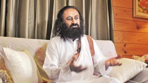 We should move towards progress, maintain communal harmony and set an example for the world,” Sri Sri Ravi Shankar said.(HT file photo) We should move towards progress, maintain communal harmony and set an example for the world,” Sri Sri Ravi Shankar said.(HT file photo)