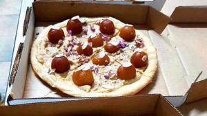 While some were disgusted by gulab jamun pizza, a few liked it.(Twitter/@burhanmz) While some were disgusted by gulab jamun pizza, a few liked it.(Twitter/@burhanmz)