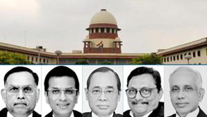 Chief Justice of India Ranjan Gogoi heads the five-judge Constitution bench which will deliver its verdict on the on the Ram Janambhoom-Babri Masjid title suit on Saturday.(HT Photo) Chief Justice of India Ranjan Gogoi heads the five-judge Constitution bench which will deliver its verdict on the on the Ram Janambhoom-Babri Masjid title suit on Saturday.(HT Photo)