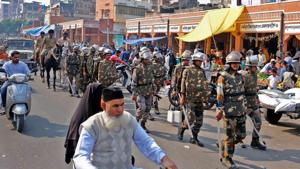 The verdict was preceded by appeals for calm by top religious and political leaders and a nationwide security alert to prevent any attempt by miscreants to inflame tempers in a case that has been followed intently by the Hindu and Muslim community.(PTI) The verdict was preceded by appeals for calm by top religious and political leaders and a nationwide security alert to prevent any attempt by miscreants to inflame tempers in a case that has been followed intently by the Hindu and Muslim community.(PTI)