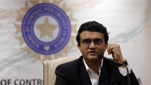Newly-elected President of the BCCI Sourav Ganguly attends a press conference after taking charge in Mumbai.(AP) Newly-elected President of the BCCI Sourav Ganguly attends a press conference after taking charge in Mumbai.(AP)