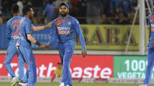 Rohit could make few changes to India’s playing XI for final T20I match(AP) Rohit could make few changes to India’s playing XI for final T20I match(AP)