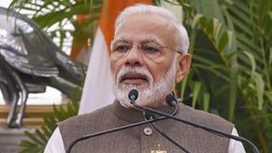Prime Minister Narendra Modi on Saturday said that the Supreme Court’s verdict on the Ram Janmabhoomi-Babri Masjid title suit has brought a new dawn while underlining the unity in diversity that India is known for.(PTI Photo) Prime Minister Narendra Modi on Saturday said that the Supreme Court’s verdict on the Ram Janmabhoomi-Babri Masjid title suit has brought a new dawn while underlining the unity in diversity that India is known for.(PTI Photo)