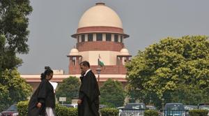 New Delhi, India - Oct. 14, 2019: A view of the Supreme Court of India while a hearing on the Babri Majid – Ram Janmabhoomi case is underway in New Delhi, India, on Monday, October 14, 2019. (Photo by Sanchit Khanna/ Hindustan Times)(Sanchit Khanna/HT PHOTO) New Delhi, India - Oct. 14, 2019: A view of the Supreme Court of India while a hearing on the Babri Majid – Ram Janmabhoomi case is underway in New Delhi, India, on Monday, October 14, 2019. (Photo by Sanchit Khanna/ Hindustan Times)(Sanchit Khanna/HT PHOTO)