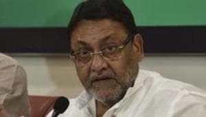 Mumbai unit NCP president Nawab Malik on Saturday said that his party might consider supporting a government led by Shiv Sena.(Hindustan Times) Mumbai unit NCP president Nawab Malik on Saturday said that his party might consider supporting a government led by Shiv Sena.(Hindustan Times)