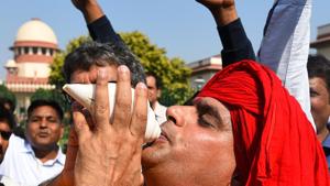 The move did not ultimately work in favour of the Congress as the VHP decided to intensify the temple movement.(Sanchit Khanna/HT PHOTO) The move did not ultimately work in favour of the Congress as the VHP decided to intensify the temple movement.(Sanchit Khanna/HT PHOTO)