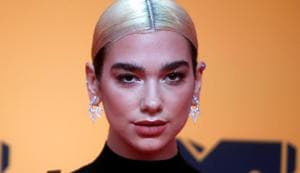 Dua Lipa poses on a red carpet as she arrives at the 2019 MTV Europe Music Awards at the FIBES Conference and Exhibition Centre in Seville, Spain, November 3, 2019. (REUTERS)(REUTERS) Dua Lipa poses on a red carpet as she arrives at the 2019 MTV Europe Music Awards at the FIBES Conference and Exhibition Centre in Seville, Spain, November 3, 2019. (REUTERS)(REUTERS)
