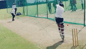 Virat Kohli in action against the pink ball.(HT Photo) Virat Kohli in action against the pink ball.(HT Photo)