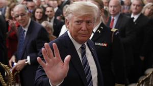 Three features of the trump doctrine can be identified. The first is scepticism of multilateralism. The second is focusing on adversarial relations. And the third is resetting the terms of economic engagement(AP) Three features of the trump doctrine can be identified. The first is scepticism of multilateralism. The second is focusing on adversarial relations. And the third is resetting the terms of economic engagement(AP)