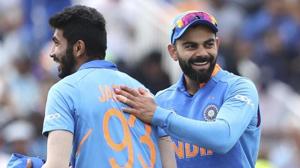 Virat Kohli and Jasprit Bumrah.(AP) Virat Kohli and Jasprit Bumrah.(AP)
