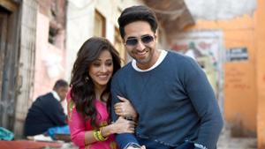 Ayushmann Khurrana and Nushrat Bharucha in Dream Girl. Ayushmann Khurrana and Nushrat Bharucha in Dream Girl.