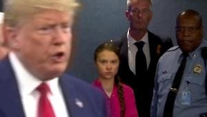 Swedish teen activist Greta Thunberg said Tuesday that US President Donald Trump’s climate change denialism was “so extreme” that it had helped galvanize the movement to halt long term planetary warming.(Reuters File Photo)