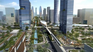 A computer-generated representative photo of Andhra Pradesh’s “world class” capital Amaravati. (AP government) A computer-generated representative photo of Andhra Pradesh’s “world class” capital Amaravati. (AP government)