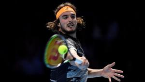 Greece's Stefanos Tsitsipas in action during his group stage match against Germany's Alexander Zverev.(Action Images via Reuters) Greece's Stefanos Tsitsipas in action during his group stage match against Germany's Alexander Zverev.(Action Images via Reuters)
